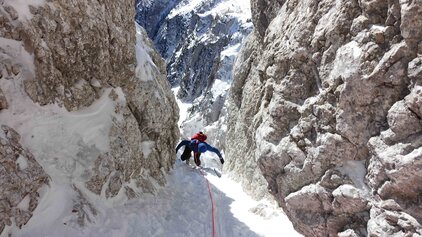 Winter climbing in Julian Alps - Slovenia
