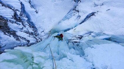 Ice climbing in Julian Alps - Slovenia